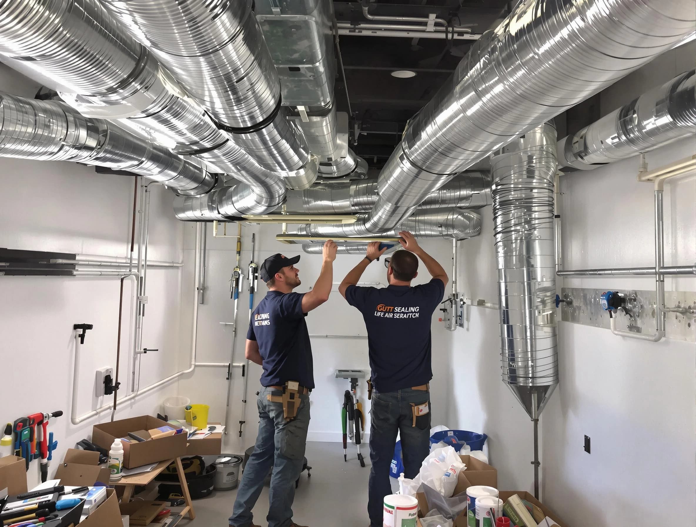 Dacono Air Duct Cleaning technician applying professional duct sealing solutions in Dacono
