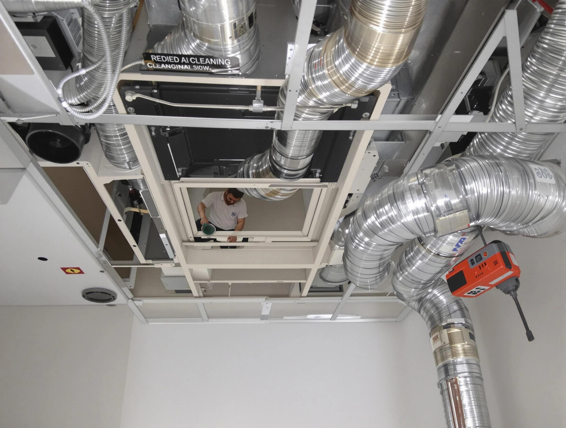 Dacono Air Duct Cleaning technician performing detailed central duct system cleaning in Dacono