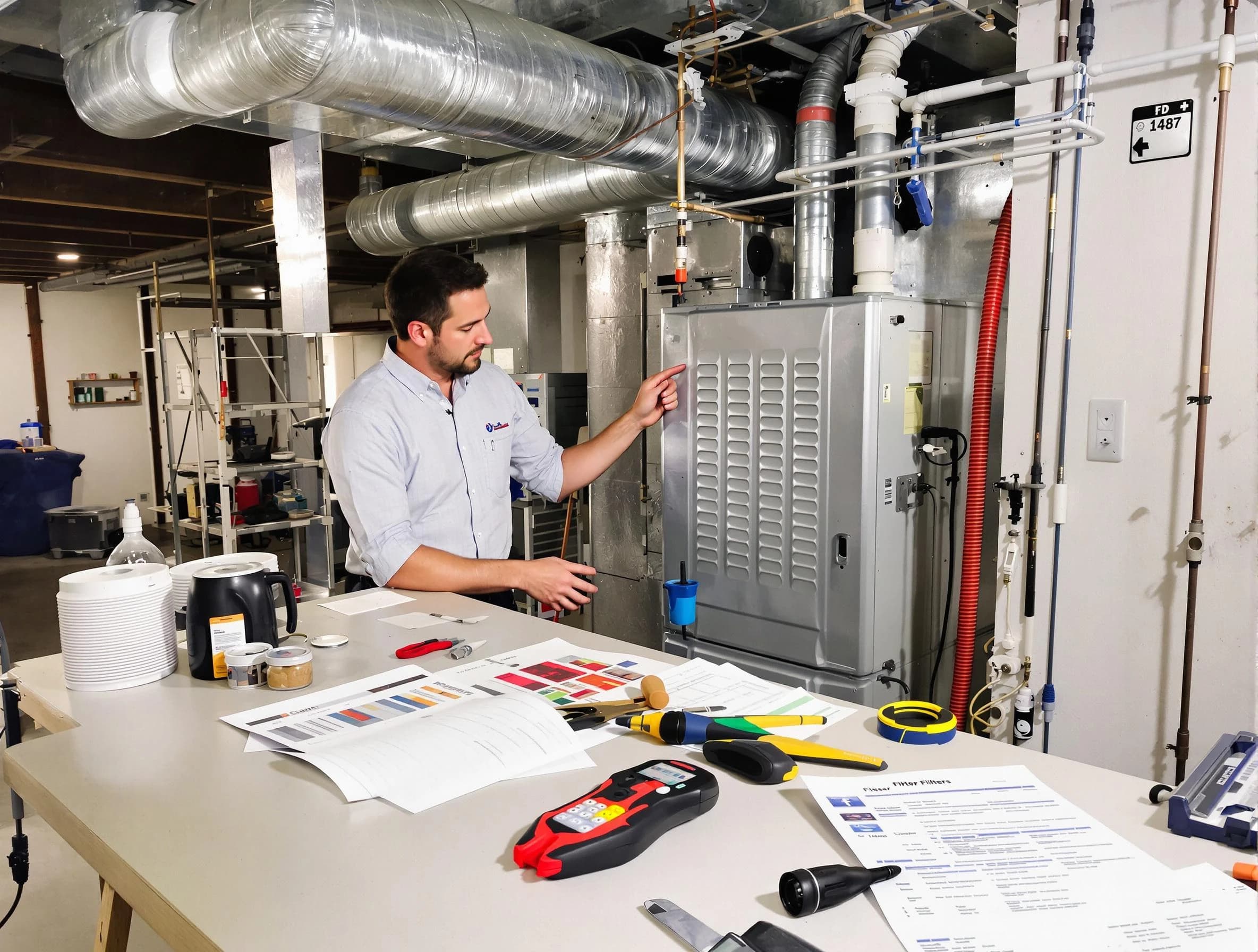 Dacono Air Duct Cleaning inspector conducting detailed filter system evaluation using professional diagnostic tools in Dacono