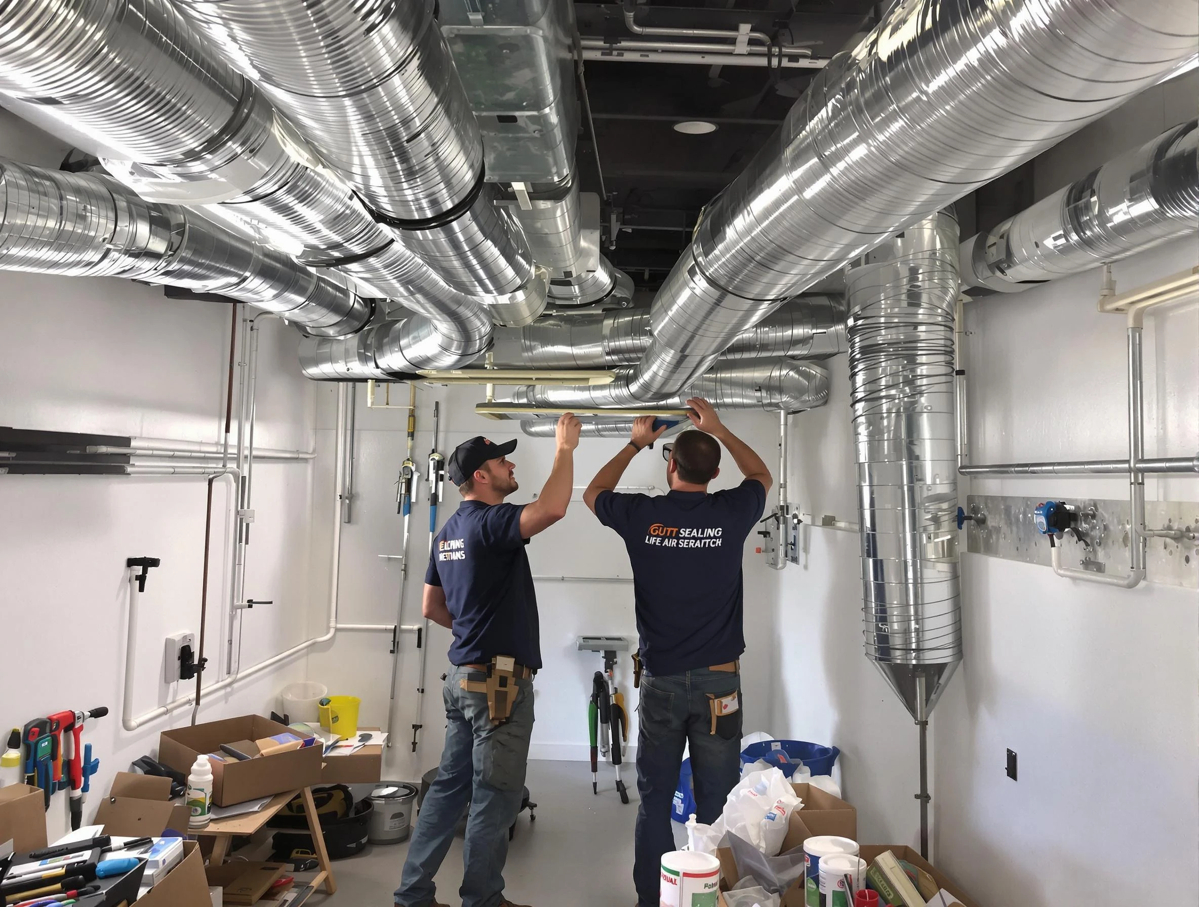 Dacono Air Duct Cleaning technician applying professional duct sealing solutions in Dacono