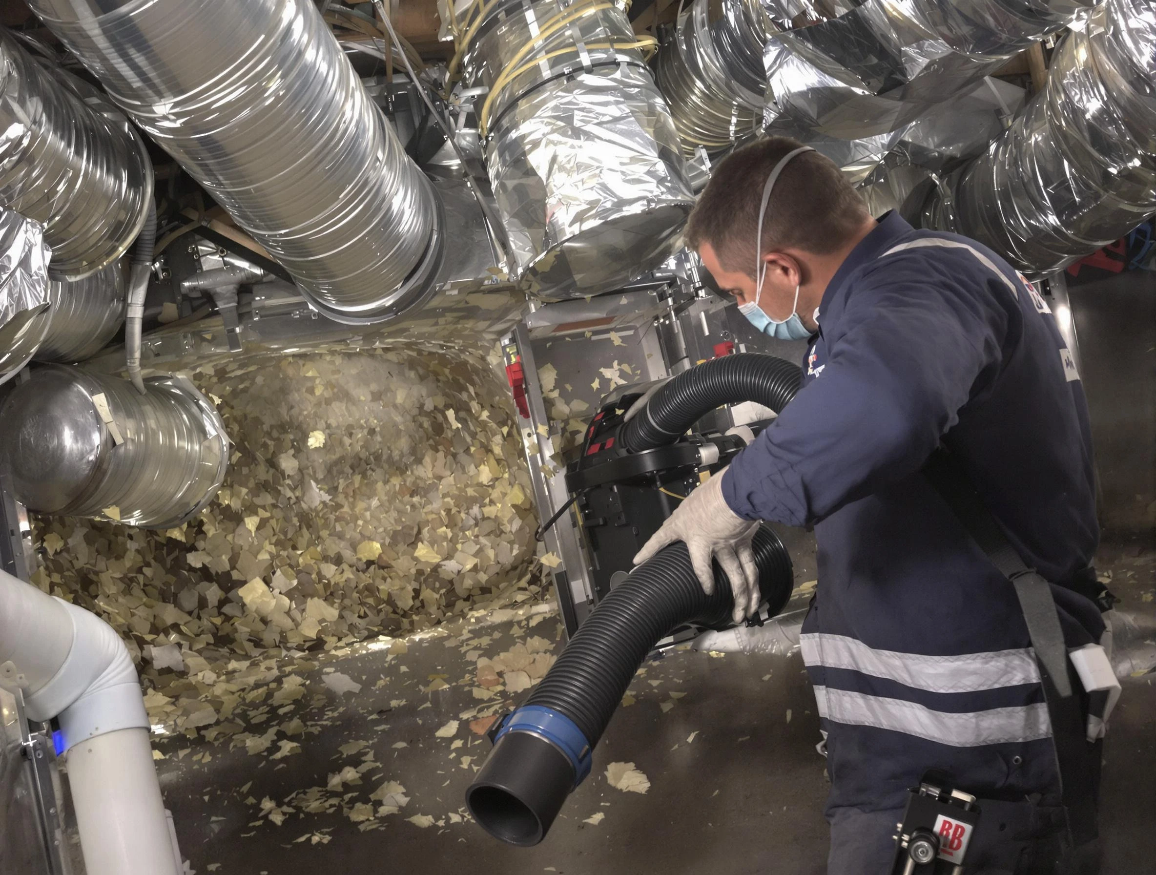 Dacono Air Duct Cleaning specialist operating negative pressure cleaning equipment for thorough duct maintenance in Dacono