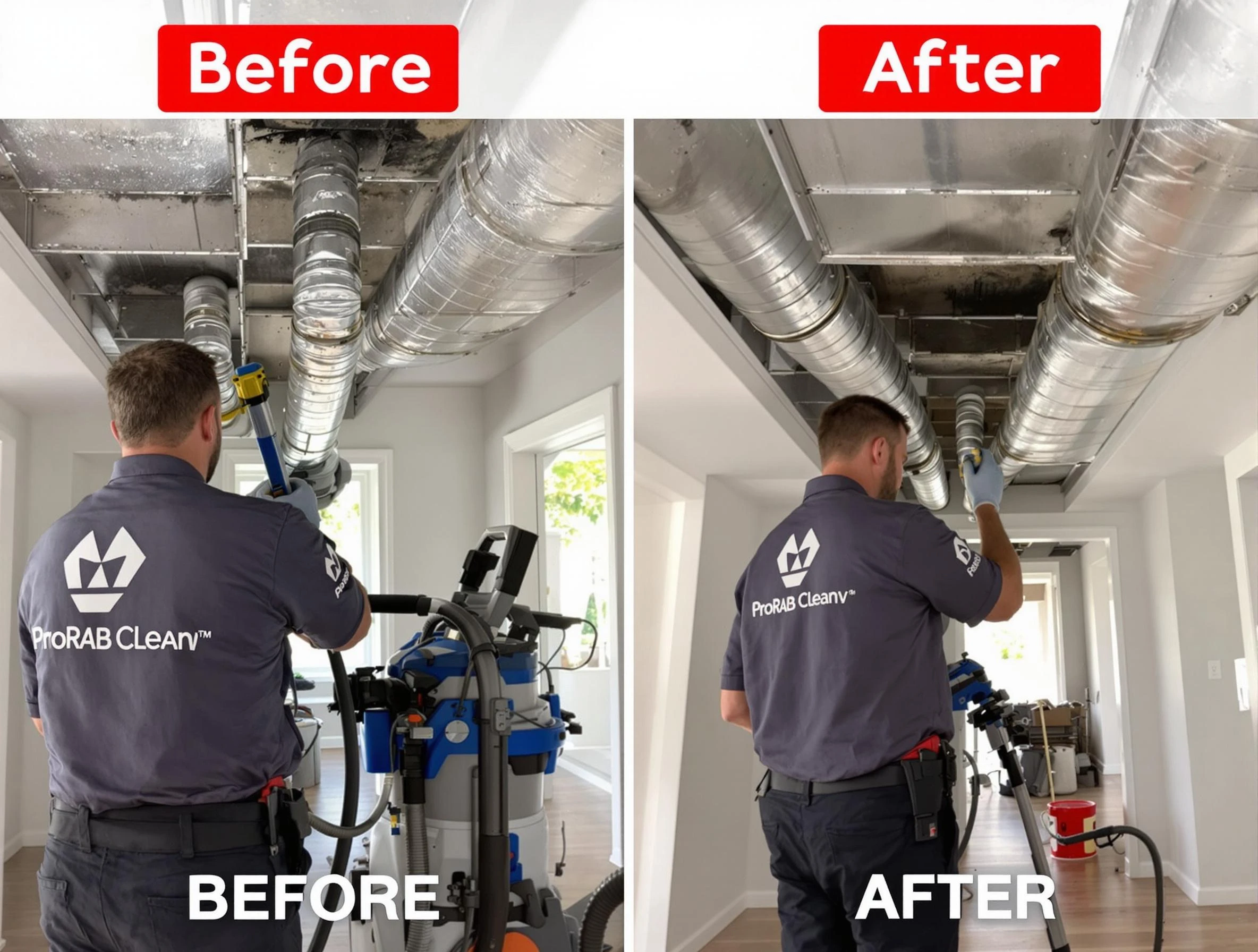 Dacono Air Duct Cleaning expert performing thorough residential duct cleaning in a Dacono home